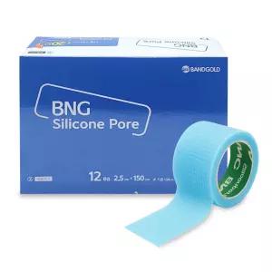 밴드골드 BNG 실리콘 포어 저자극 2.5 X 150cm 블루 12개 1박스 테이프
