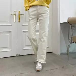 여자 겨울 대학생 출근룩 피치 기모 스판 팬츠_4