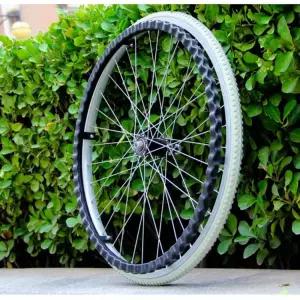 휠체어바퀴 타이어 우레탄 24인치 바퀴 PVC 교체 고무 수리