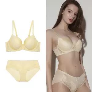 [하프클럽/에블린]에블린 헴팬티세트 투톤 노와이어(엘옐로우) LIGHT YELLOW EBBRFA335H