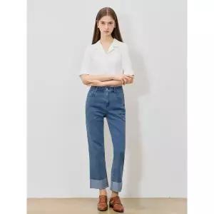 [하프클럽/]썸머 아이스 턴업 슬림 데님 팬츠 (택가격 178000원)