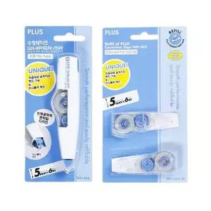 [PLUS] 수정테이프 본품 리필 5mmx6M WH-605