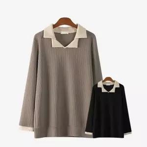 에스티아 1021 더블 카라 티셔츠 빅사이즈