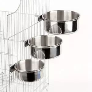 앵무새 스텐 모이통 먹이통 물통 걸이형 밥그릇 중형 밥통 용품 세척 편리 식기 새먹이통