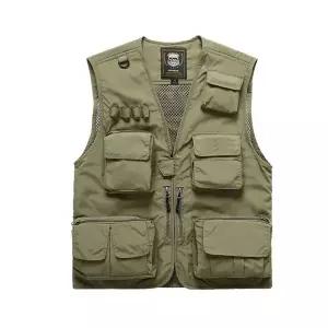 남자 메쉬 멀티 포켓 등산 낚시 캠핑 작업복 조끼 데일리조끼