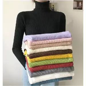 여성니트티 여성니트 반목폴라 여자 니트티 쫀쫀 골지 하이넥