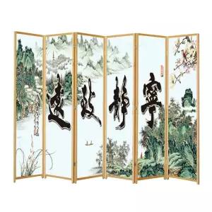 화조도병풍 매화 식당 민화 병풍 칸막이 화조도 산수화 돌잔치