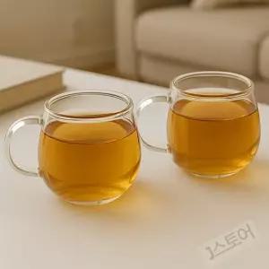 [로하티] 투명 내열 유리찻잔 2P세트(150ML) 내열찻잔