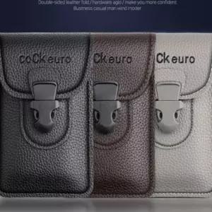 남성 데일리 세로 가죽 지갑 벨트형 핸드폰 허리 가방 핸드폰허리벨트 허리벨트주머니