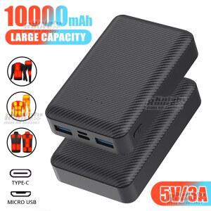 보조배터리 휴대용 충전 공급 전원 외부 3A 5V 고속 선풍기 조끼 휴대폰 장치 10000MAH 배터리 냉각
