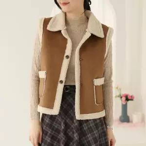 양털 스웨이드 베스트 /뽀글이 덤블 무스탕 조끼 TVT101