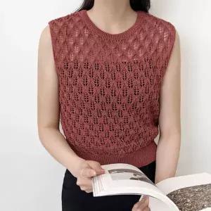 [콩심팥심]여자 그물망 조끼 수면 잠옷 집 홈웨어 망사