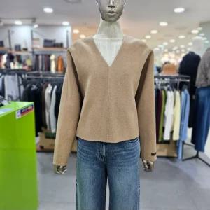 시슬리/애플아울렛/더블린 브이넥 울 블라우스형 코트 SAWS31461