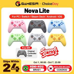 Gamesir Nova Lite 게임 패드 Nintendo Switch 2 컨트롤러 스위치 용 PC Steam Android iOS iPhone Controle 홀 이펙트 조이스틱