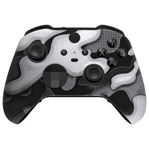 One 컨트롤러 시리즈 2 모델 1797 용 익스트림레이트 블랙 화이트 위장 교체용 페이스플레이트 커버 소프트 터치 프론트 하우징 쉘 및 코어 컨트롤러용 액센트