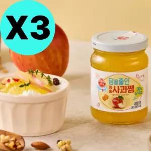 오뚜기 당을 줄인 청송 사과 쨈 과일 잼 3개 저칼로리