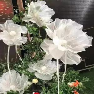 대형 종이꽃 실크 파티 자이언트 포토존 소품 플라워 핑크 꽃머리 데이지 배경 분할형 꽃대