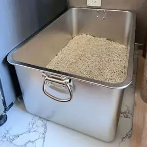 깔끔한 고양이 오픈형 특대형 쓰레기통 배변통 화장실