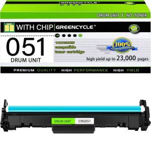 Greenencycle 051 레이저젯 프로 LBP162dw MF264dw MF267dw MF269dw LBP160 MF260 프린터용 캐논 드럼 유닛 CRG051 키트 교체(1팩)