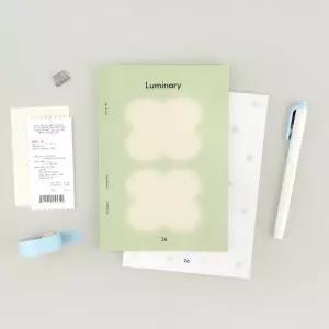 4종 1개 2026 먼슬리 다이어리 슬림한 디자인 플래너 모조지 커버 프리노트