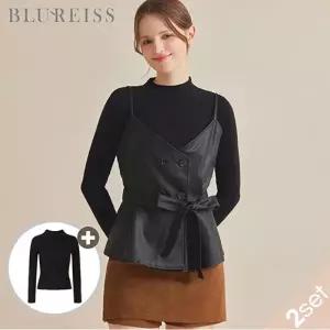 [블루레이스] [2SET]레자 뷔스티에+니트_B5F1VT4931