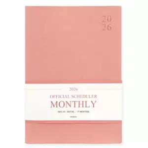 인디고 다이어리 2026 오피셜 빅 먼슬리 스케줄러 (날짜형 A4 월간) 업무용 (핑크무스)스케쥴 26년도 플래