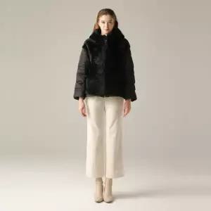 [롯데백화점]손정완 데일리룩 라곤 무스탕 후드 재킷 ZFJ44270