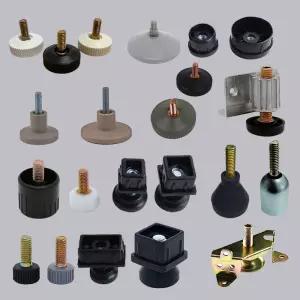 회전조절발 책상다리 발 원형발통캡 사각발통캡 높이조절 PVC 고무 가구다리 볼트발 사각 파이프캡 회전볼트