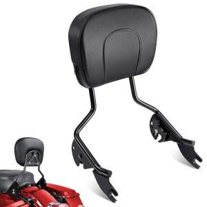 벤라리 조수석 등받이 시시 바 퀵 릴리즈 리어 탈착식 할리 데이비슨 스트리트 글라이드 로드 킹 일렉트라 2009-2024 블랙