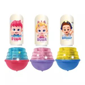 핑크퐁 베베핀 불빛 팽이 4000 (랜덤) LED 슈팅 스피너