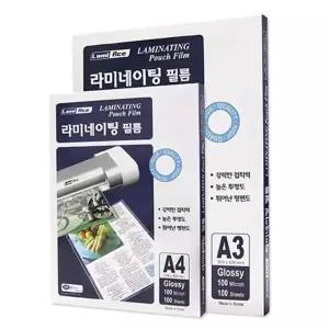 라미에이스 코팅지 라미네이팅필름 A4 100mic 100매