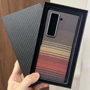 갤럭시 Z 폴드 SE 스페셜 에디션 W25 5G 마그네틱 아라미드 글로벌 W 맥세이프용 카본 파이버 폰 케이스