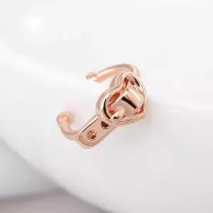 14Kgp 패션 이어커프 하트버클 귀찌 페이크 피어싱 귀 안뚫는 링