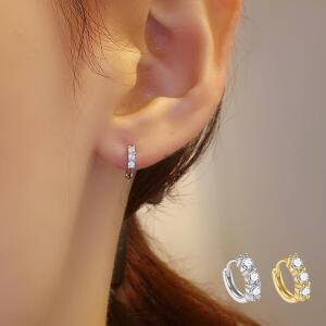 랑데시아 링귀걸이 실버 925 은 골드 금 큐빅 크리스탈