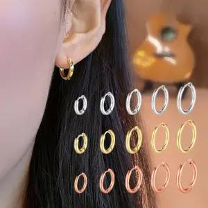 링귀걸이 실버 925 은 골드 금 로즈골드 기본 원형 링 원터치