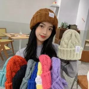 [별별창고] 겨울 꽈배기비니 방한모자 여자니트모자 대두 스키장 비니