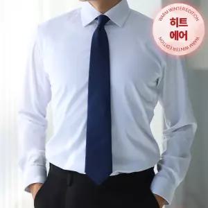 어셔츠 구김없는 편안하고 따뜻한 겨울 기모 남자 긴팔 정장 와이셔츠 히트에어