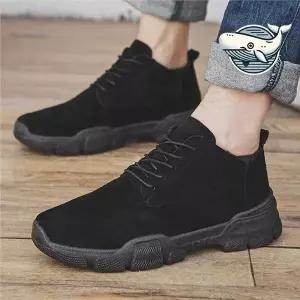 블랙 스웨이드 남성 캐주얼 워커 여행용 사막워커 남자가죽워커