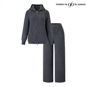 후드 골지 집업 가디건 팬츠 셋업 (NP4OW002L0)