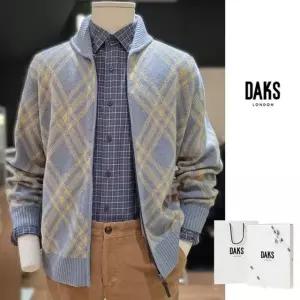 [갤러리아] [닥스셔츠] 25FW 울혼방 숄에리 체크 풀집업 DLW1ZU113BO