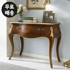 [벤티스가구]제느 원목 엔틱 콘솔 서랍장 현관 복도장 인테리어 폭좁은 콘솔 미니 슬림 거실 데스크