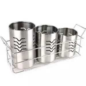 [콩심팥심]스텐 수저통 다용도 물빠짐통 수저꽂이 만능통 조리도