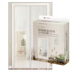 현관문 강력자석 모기장소 SJ-0454 100cmx210cm 방충망 현관 모기차단 블랙 화이트 자석문발