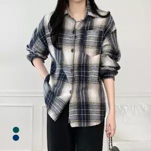 KARRA (77까지)포근체크루즈핏셔츠_A5W0108