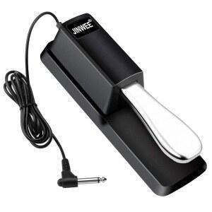 JINWEE 피아노 서스테인 페달 디지털 키보드 대부분의 야마하 카시오 미디 블랙 호환되는 극성 스위치 Polarity Switch