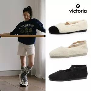 [본사공식] 빅토리아 쿵푸 카사 발레리나 스트랩 캡토 퍼 플랫슈즈 3종택일