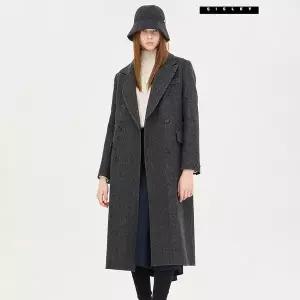 [시슬리] 메리 헤링본 테일러드 더블 롱 코트 SACTC7561
