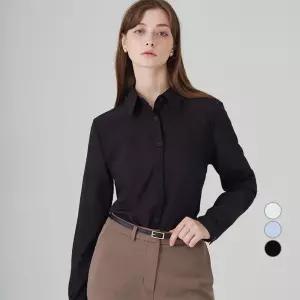 ELLE PARIS 여성용 슬림핏 구김없는 링클프리 셔츠 블라우스