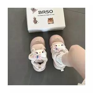 여성용 워킹화 신발 고양이 한발 털신 겨울 귀여운 캐릭터 하트 기모 발 생면화 KS4