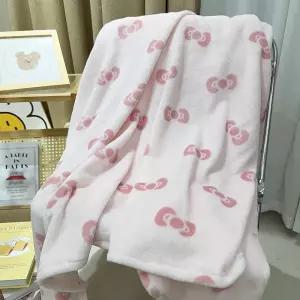 무드바이브 두꺼운 극세사 리본 고양이 담요 학교 밍크 입는 대형 후드 차량 양털 밍크 무릎 캐릭터 겨울 크리스마스 캠핑 이불